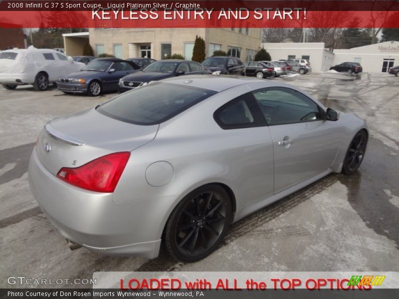Liquid Platinum Silver / Graphite 2008 Infiniti G 37 S Sport Coupe