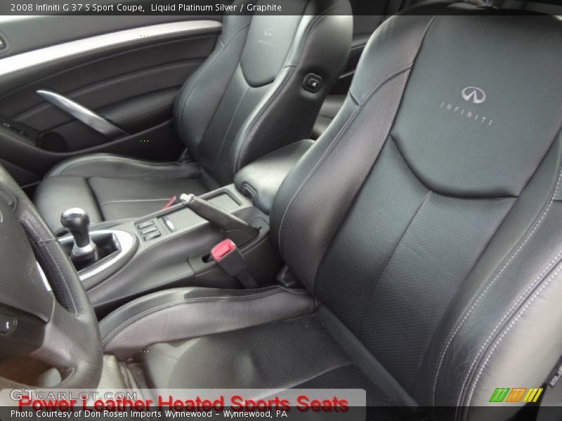 Liquid Platinum Silver / Graphite 2008 Infiniti G 37 S Sport Coupe