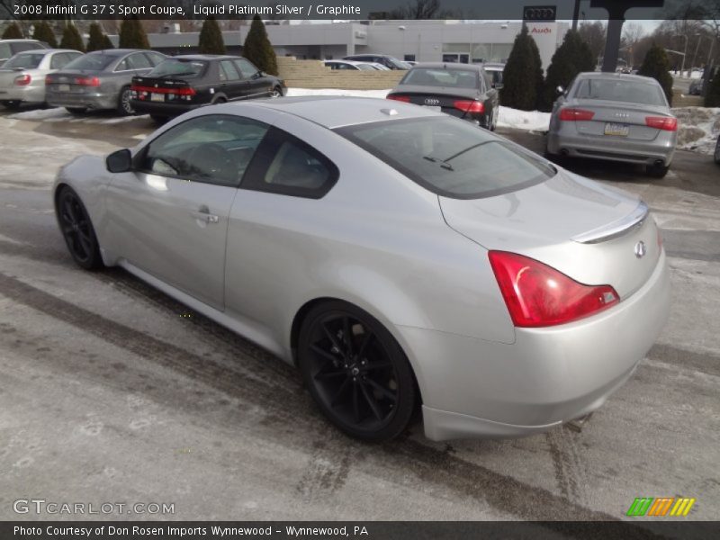 Liquid Platinum Silver / Graphite 2008 Infiniti G 37 S Sport Coupe