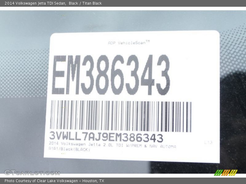 Black / Titan Black 2014 Volkswagen Jetta TDI Sedan