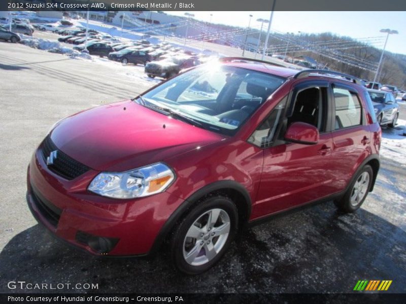 Crimson Red Metallic / Black 2012 Suzuki SX4 Crossover AWD