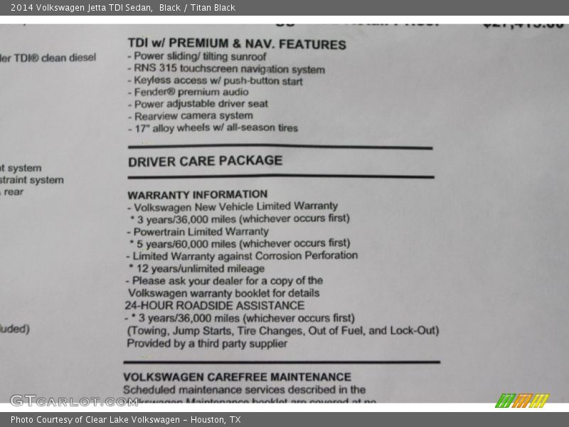 Black / Titan Black 2014 Volkswagen Jetta TDI Sedan