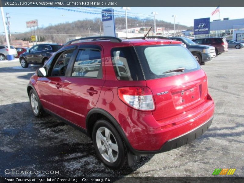 Crimson Red Metallic / Black 2012 Suzuki SX4 Crossover AWD