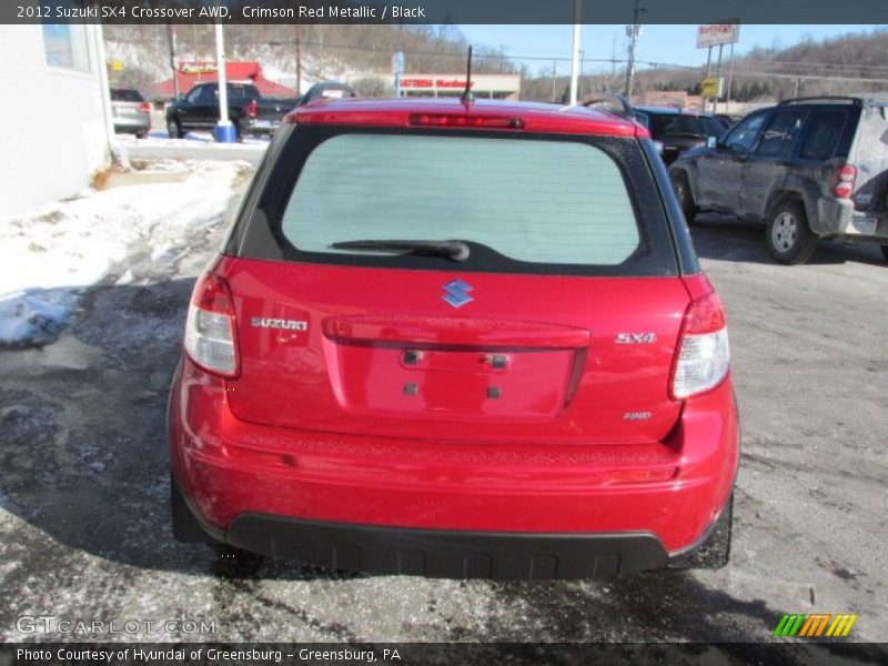 Crimson Red Metallic / Black 2012 Suzuki SX4 Crossover AWD