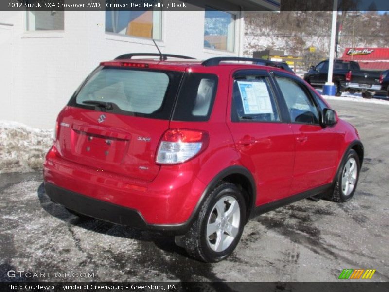 Crimson Red Metallic / Black 2012 Suzuki SX4 Crossover AWD