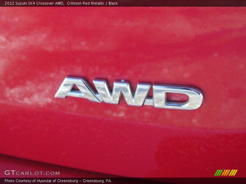 Crimson Red Metallic / Black 2012 Suzuki SX4 Crossover AWD
