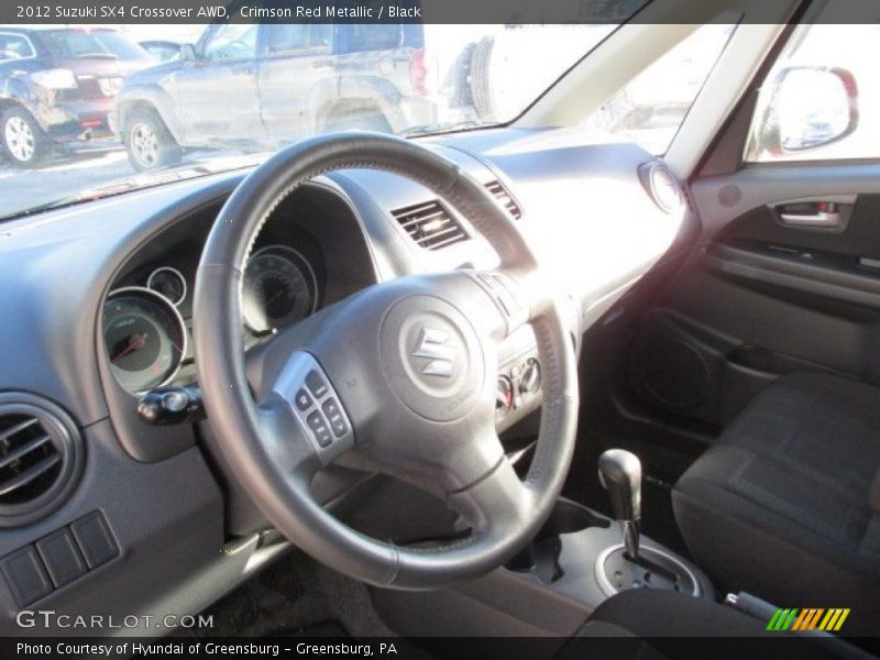 Crimson Red Metallic / Black 2012 Suzuki SX4 Crossover AWD