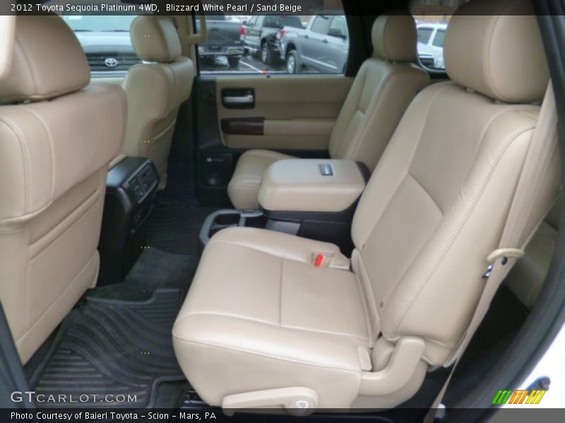 Blizzard White Pearl / Sand Beige 2012 Toyota Sequoia Platinum 4WD