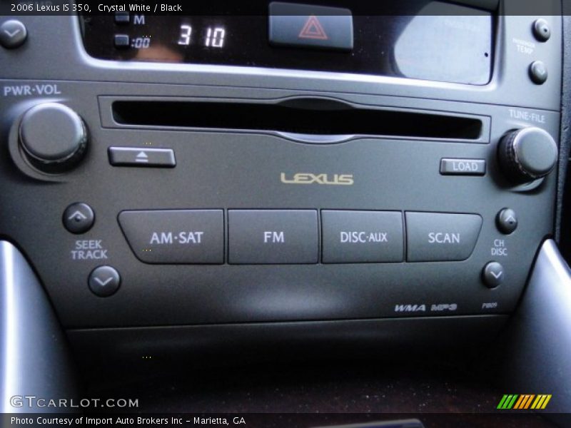 Crystal White / Black 2006 Lexus IS 350