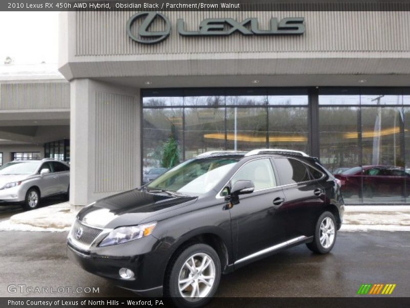 Obsidian Black / Parchment/Brown Walnut 2010 Lexus RX 450h AWD Hybrid