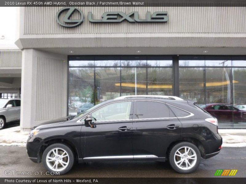 Obsidian Black / Parchment/Brown Walnut 2010 Lexus RX 450h AWD Hybrid