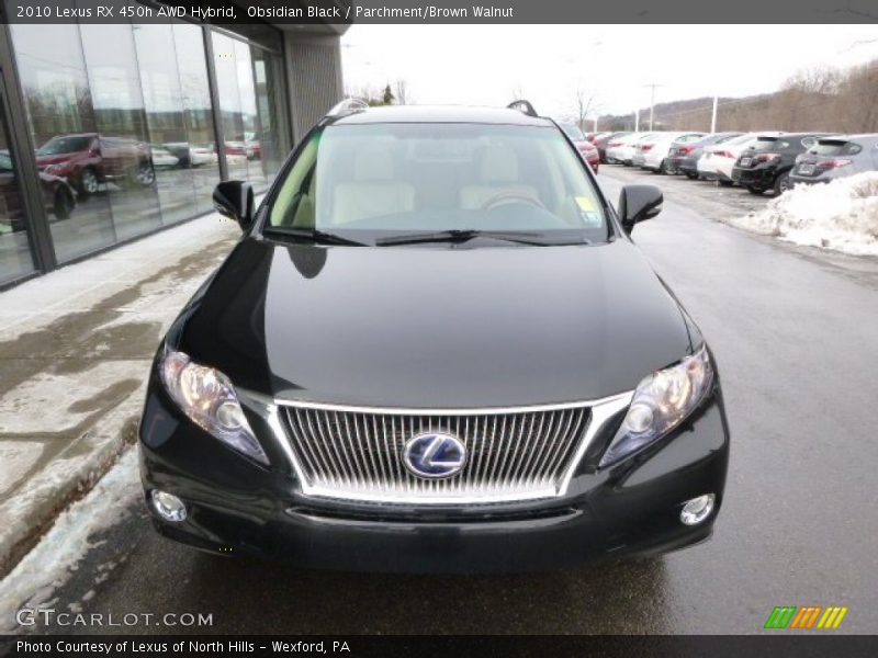 Obsidian Black / Parchment/Brown Walnut 2010 Lexus RX 450h AWD Hybrid
