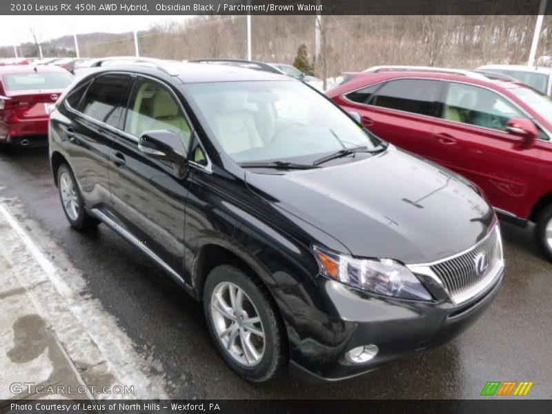 Obsidian Black / Parchment/Brown Walnut 2010 Lexus RX 450h AWD Hybrid