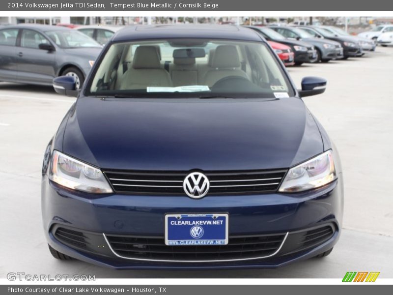 Tempest Blue Metallic / Cornsilk Beige 2014 Volkswagen Jetta TDI Sedan