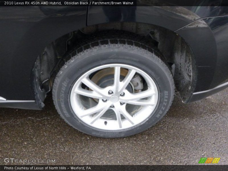 Obsidian Black / Parchment/Brown Walnut 2010 Lexus RX 450h AWD Hybrid