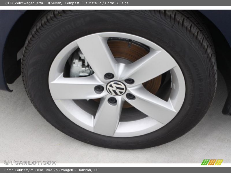 Tempest Blue Metallic / Cornsilk Beige 2014 Volkswagen Jetta TDI Sedan