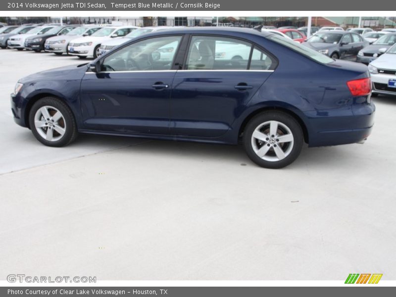 Tempest Blue Metallic / Cornsilk Beige 2014 Volkswagen Jetta TDI Sedan