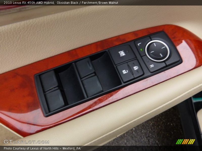 Obsidian Black / Parchment/Brown Walnut 2010 Lexus RX 450h AWD Hybrid