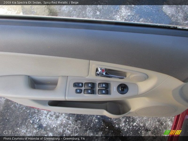 Spicy Red Metallic / Beige 2009 Kia Spectra EX Sedan