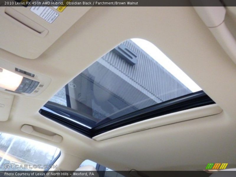 Obsidian Black / Parchment/Brown Walnut 2010 Lexus RX 450h AWD Hybrid