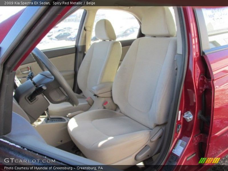 Front Seat of 2009 Spectra EX Sedan