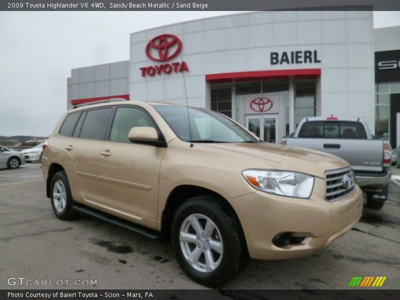 Sandy Beach Metallic / Sand Beige 2009 Toyota Highlander V6 4WD