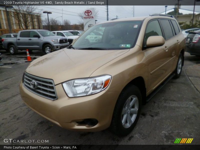 Sandy Beach Metallic / Sand Beige 2009 Toyota Highlander V6 4WD