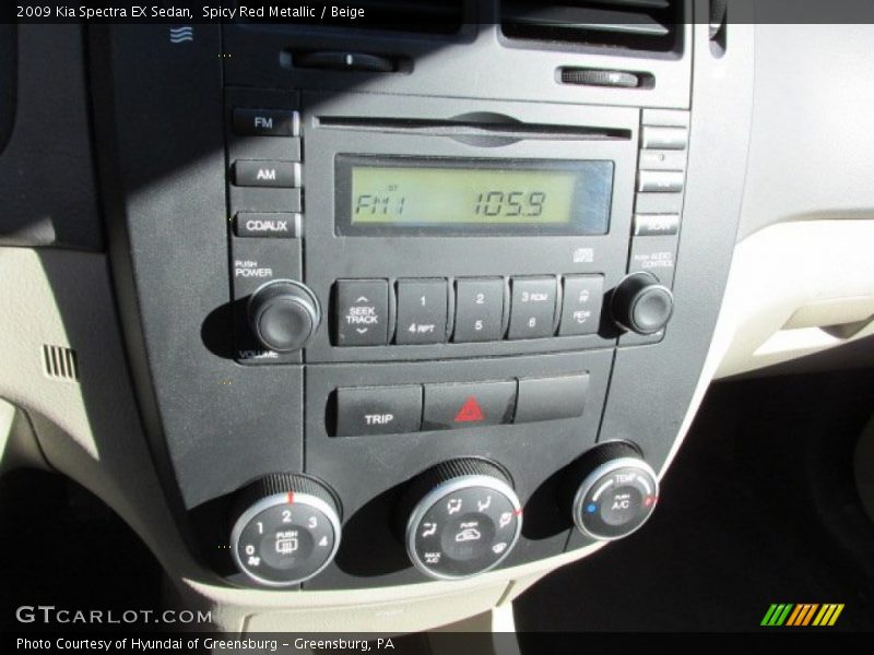 Spicy Red Metallic / Beige 2009 Kia Spectra EX Sedan