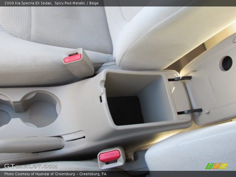 Spicy Red Metallic / Beige 2009 Kia Spectra EX Sedan