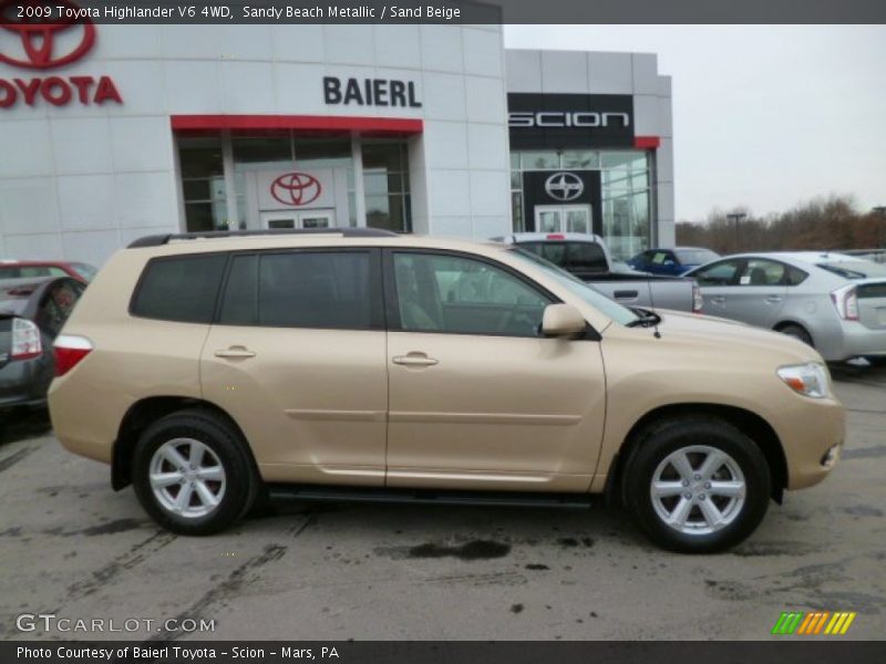 Sandy Beach Metallic / Sand Beige 2009 Toyota Highlander V6 4WD
