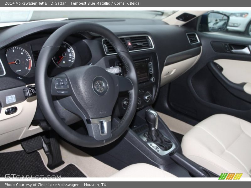 Tempest Blue Metallic / Cornsilk Beige 2014 Volkswagen Jetta TDI Sedan