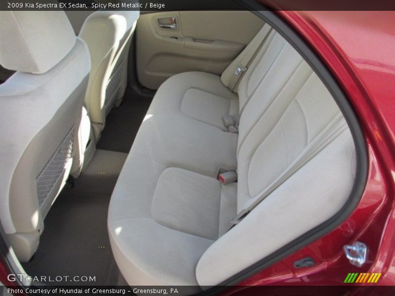 Spicy Red Metallic / Beige 2009 Kia Spectra EX Sedan