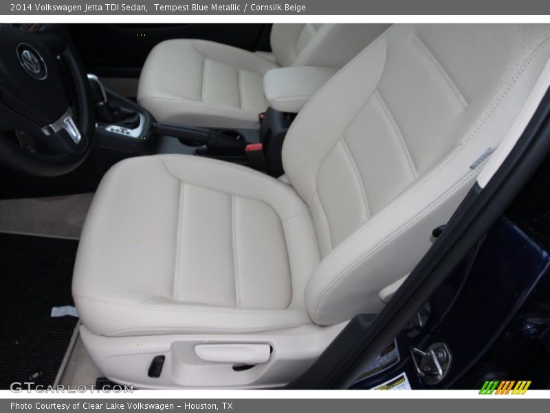Tempest Blue Metallic / Cornsilk Beige 2014 Volkswagen Jetta TDI Sedan