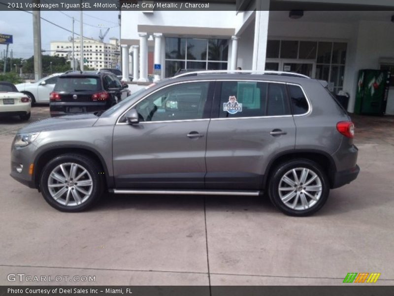 Alpine Gray Metallic / Charcoal 2011 Volkswagen Tiguan SEL 4Motion