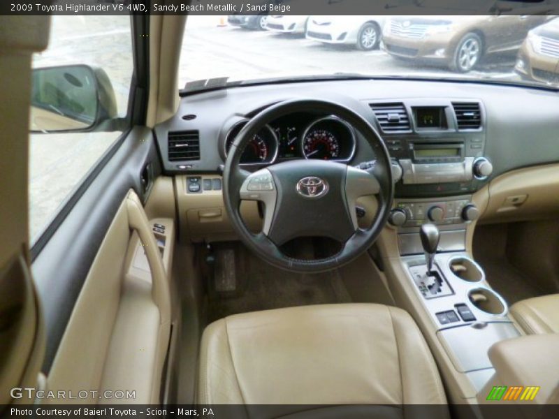Sandy Beach Metallic / Sand Beige 2009 Toyota Highlander V6 4WD