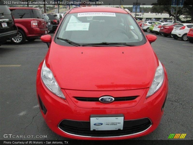 Race Red / Light Stone/Charcoal Black 2012 Ford Fiesta SE Hatchback