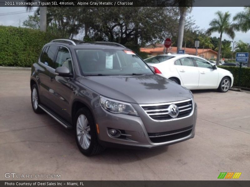 Alpine Gray Metallic / Charcoal 2011 Volkswagen Tiguan SEL 4Motion