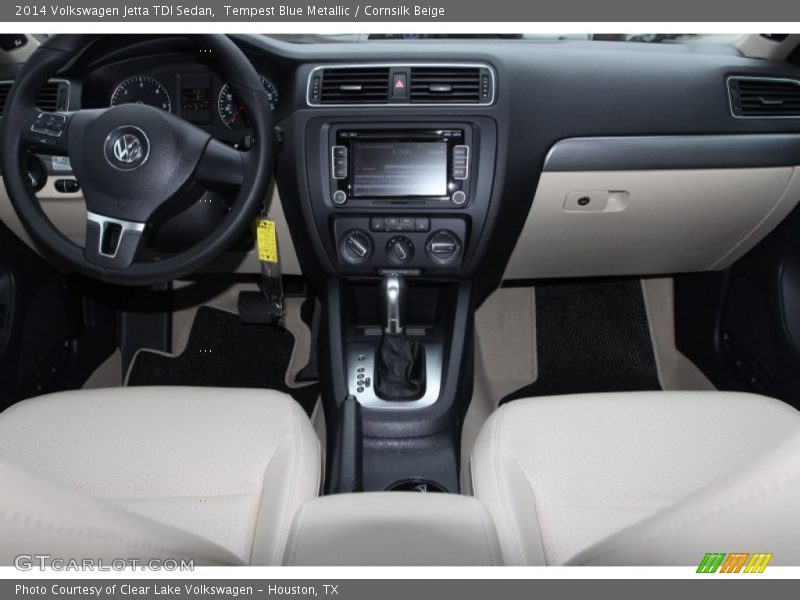 Tempest Blue Metallic / Cornsilk Beige 2014 Volkswagen Jetta TDI Sedan