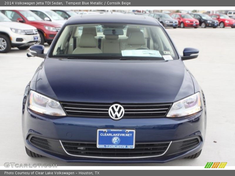 Tempest Blue Metallic / Cornsilk Beige 2014 Volkswagen Jetta TDI Sedan