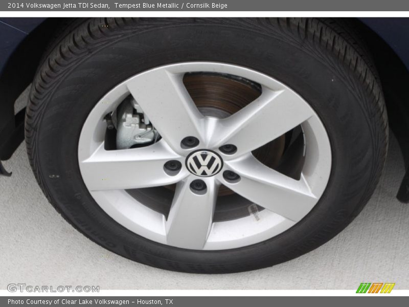 Tempest Blue Metallic / Cornsilk Beige 2014 Volkswagen Jetta TDI Sedan