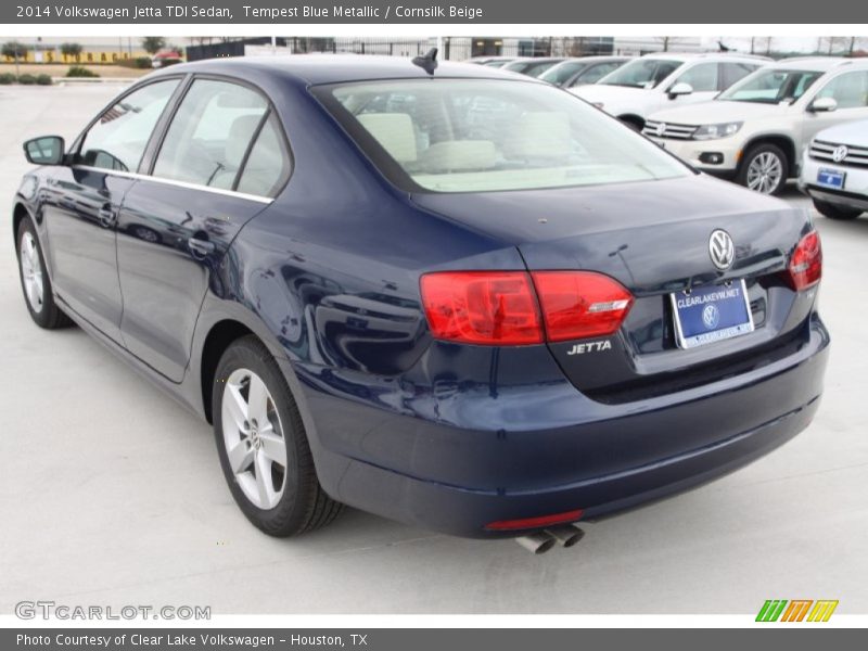 Tempest Blue Metallic / Cornsilk Beige 2014 Volkswagen Jetta TDI Sedan