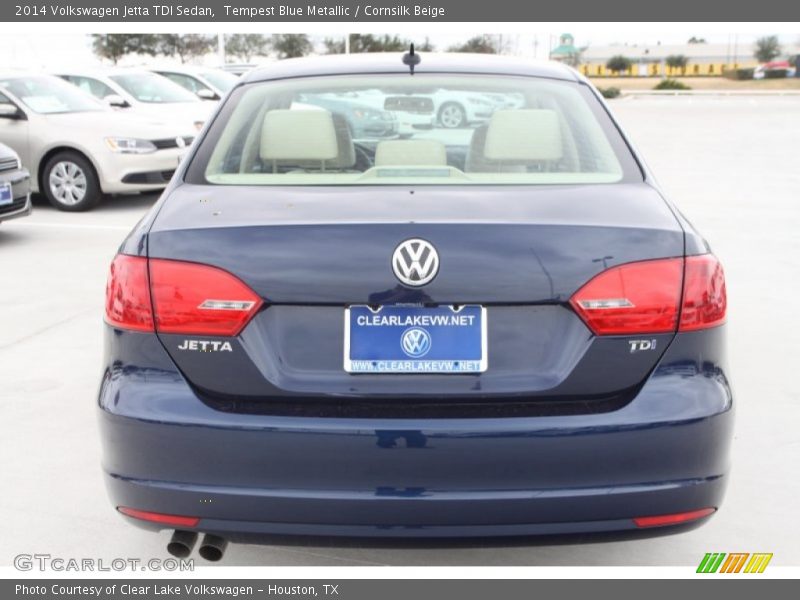 Tempest Blue Metallic / Cornsilk Beige 2014 Volkswagen Jetta TDI Sedan