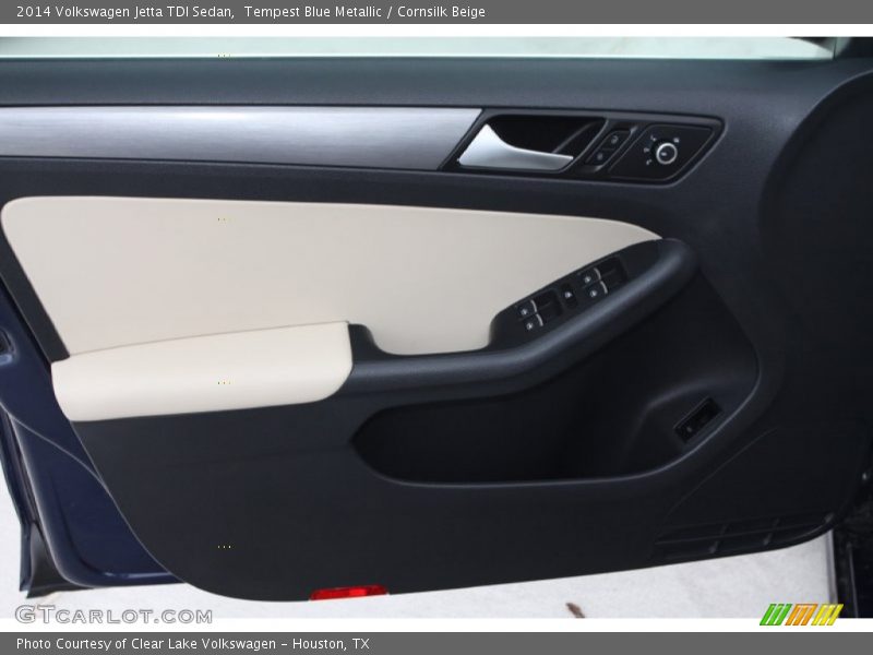 Tempest Blue Metallic / Cornsilk Beige 2014 Volkswagen Jetta TDI Sedan