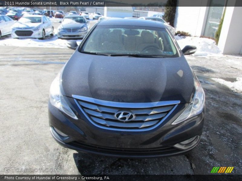 Black Plum Pearl / Camel 2011 Hyundai Sonata Limited