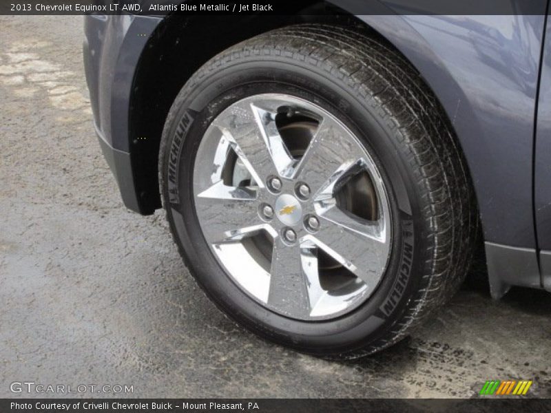 Atlantis Blue Metallic / Jet Black 2013 Chevrolet Equinox LT AWD