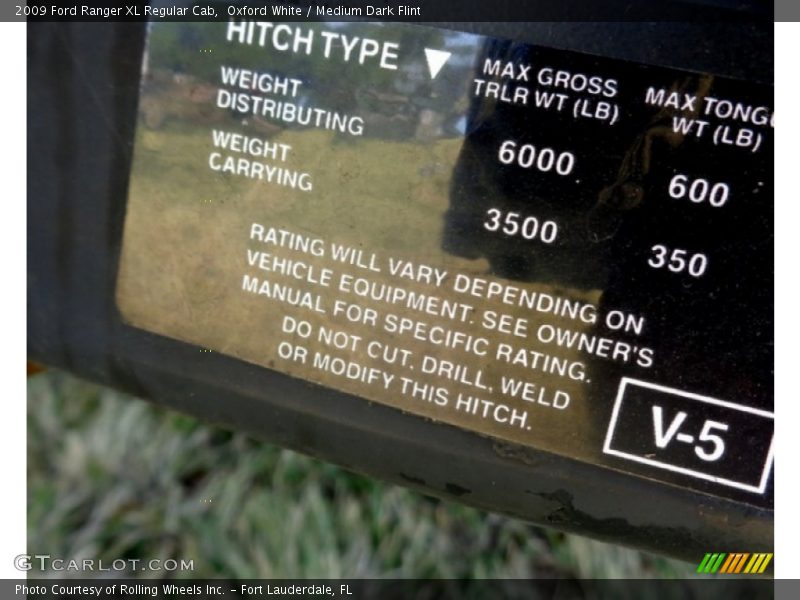 Oxford White / Medium Dark Flint 2009 Ford Ranger XL Regular Cab