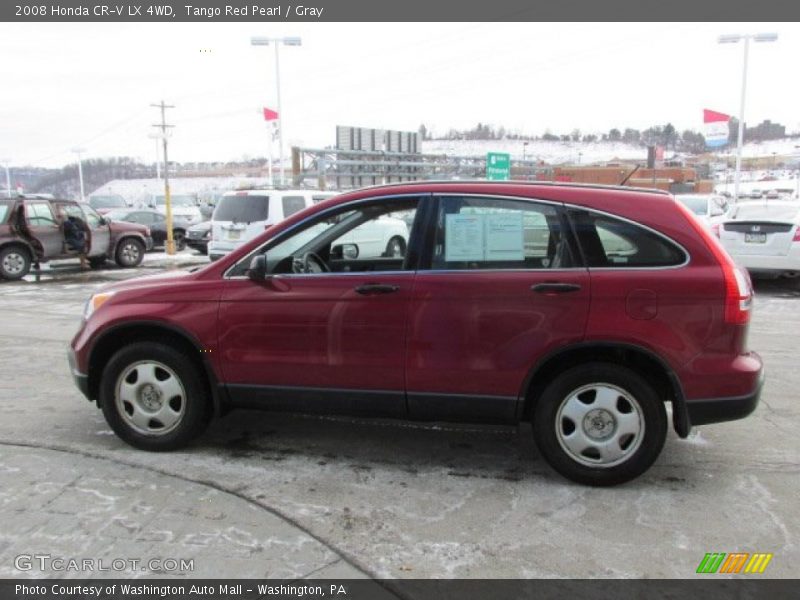 Tango Red Pearl / Gray 2008 Honda CR-V LX 4WD