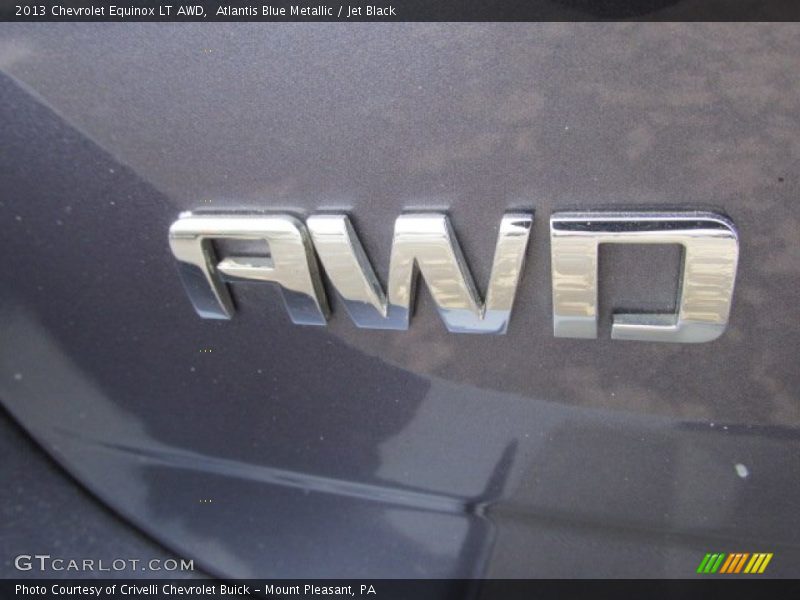 Atlantis Blue Metallic / Jet Black 2013 Chevrolet Equinox LT AWD