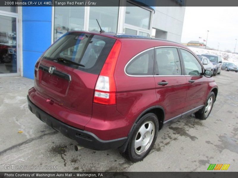 Tango Red Pearl / Gray 2008 Honda CR-V LX 4WD