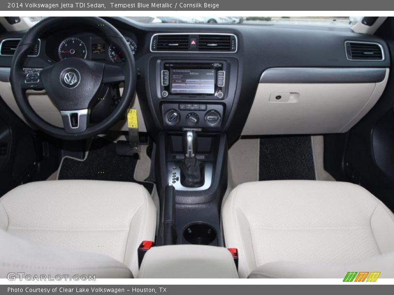 Tempest Blue Metallic / Cornsilk Beige 2014 Volkswagen Jetta TDI Sedan